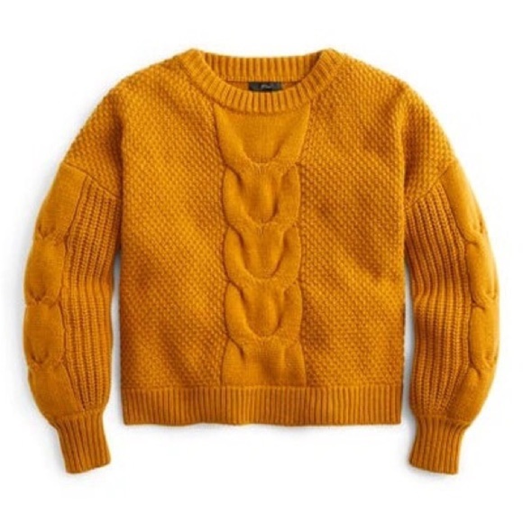 J. Crew Sweaters - J.Crew Cable-knit balloon sleeve sweater
